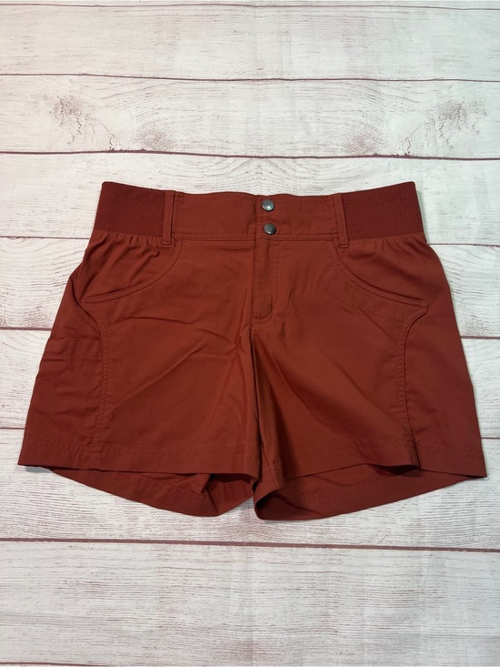 Title nine Pants - Title Nine Clamber 2.0 Hiking Shorts - 6 - rust red orange stretch 5" inseam